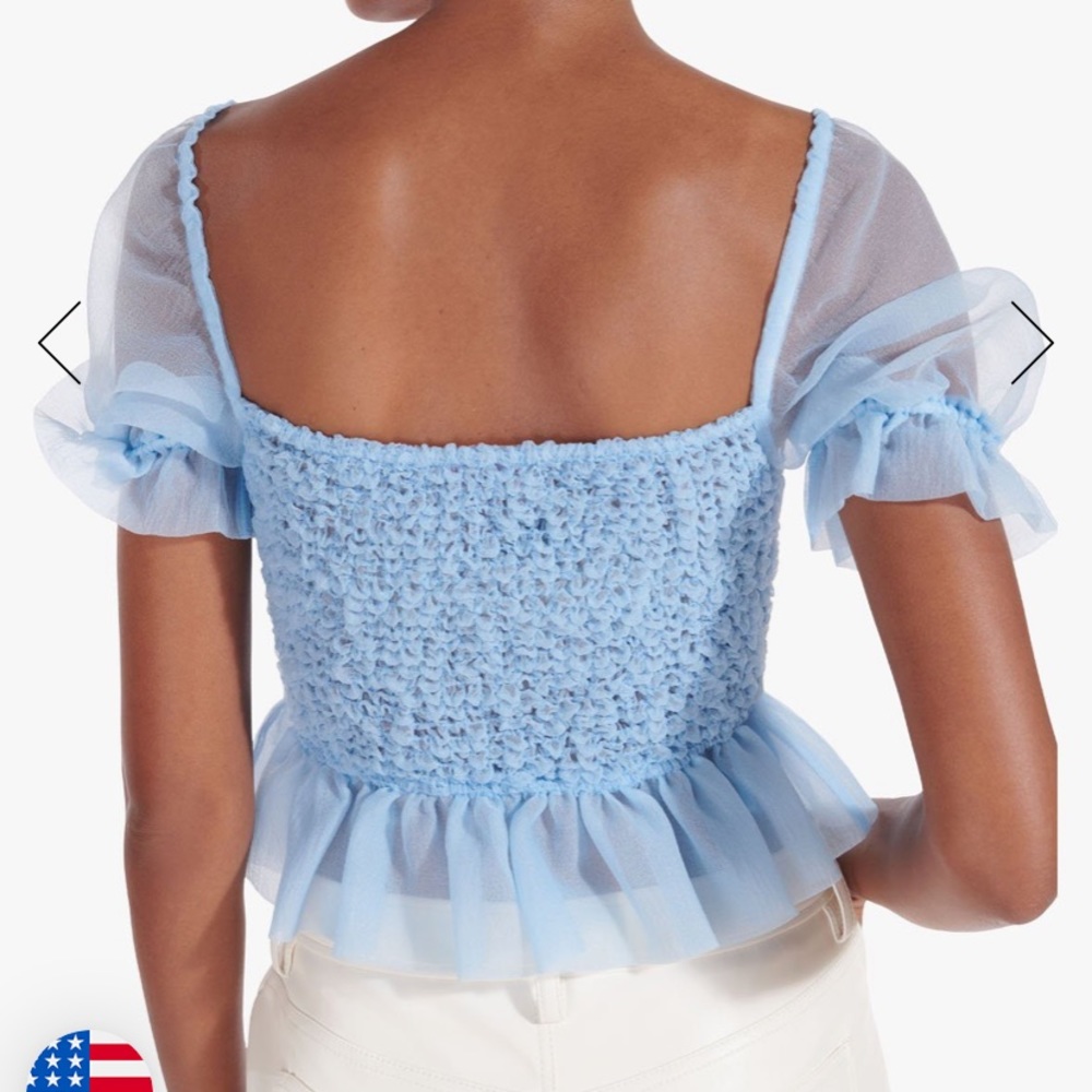 NWT Staud Cannon top in French blue